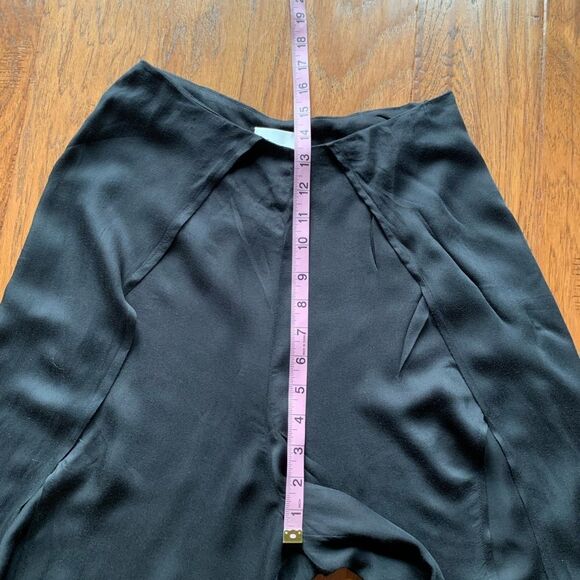 Black Side Slit Wide Leg Cut Out Pants - Picture 8 of 11